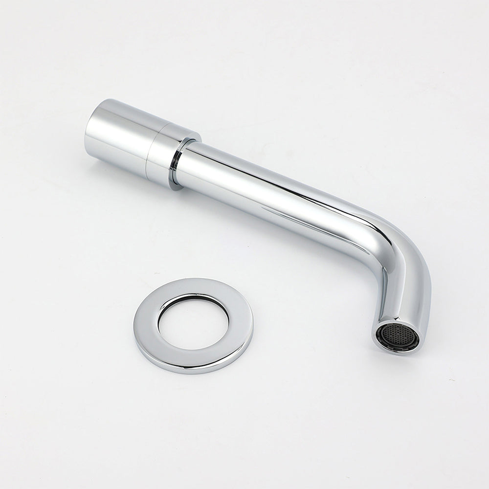 Round Chrome Curve Swivel Basin Faucet Bubble Water Outlet Swivel Bathtub Spout