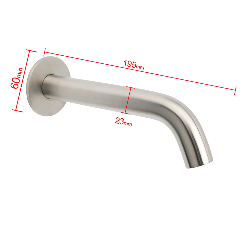 Shower Heads & Screens: Brushed Nickel Round Curve Basin Bubble Faucet Water Outlet Bath Tub Wall Spout