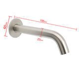 Shower Heads & Screens: Brushed Nickel Round Curve Basin Bubble Faucet Water Outlet Bath Tub Wall Spout
