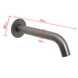 Shower Heads & Screens: Gun Metal Grey Round Bathtub Spout Basin Curve Faucet Bubble Wall Mounted Outlet