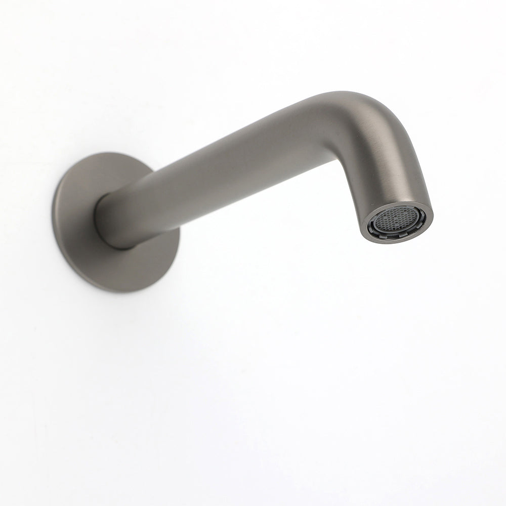 Shower Heads & Screens: Gun Metal Grey Round Bathtub Spout Basin Curve Faucet Bubble Wall Mounted Outlet