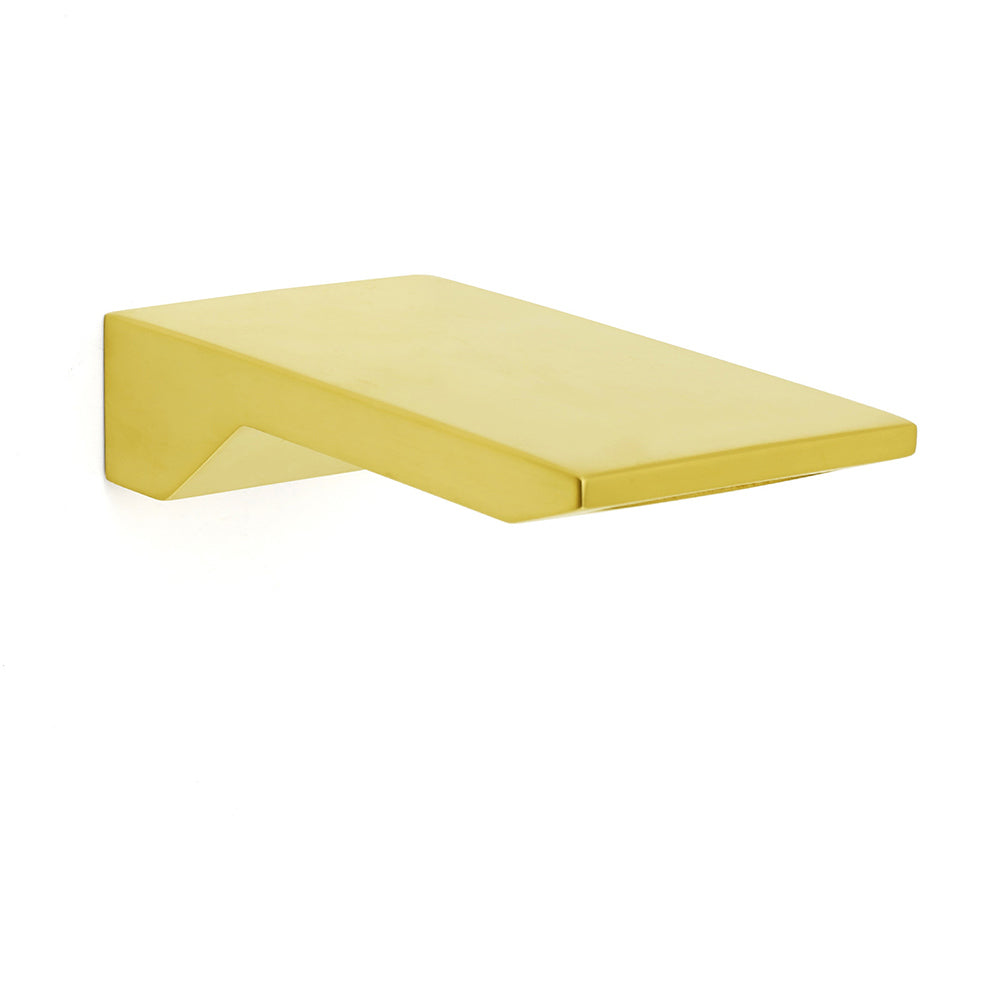 Shower Heads & Screens: Brushed Gold Square Cubic Shower Bathtub Waterfall Spout Filler Outlet 1/2" End