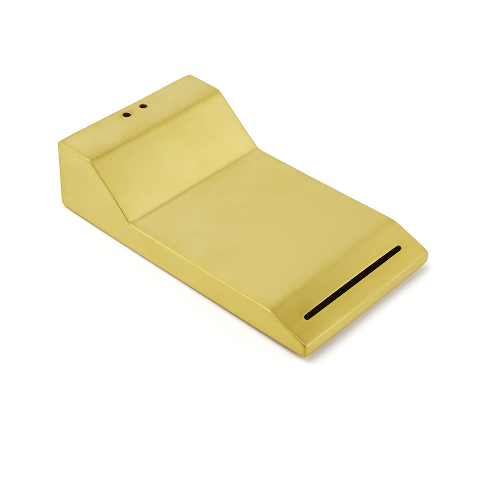 Shower Heads & Screens: Brushed Gold Square Cubic Shower Bathtub Waterfall Spout Filler Outlet 1/2" End
