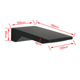 Shower Heads & Screens: Bathroom Matt Black Square Bathtub Waterfall Filler Outlet 1/2" End Wall Spout
