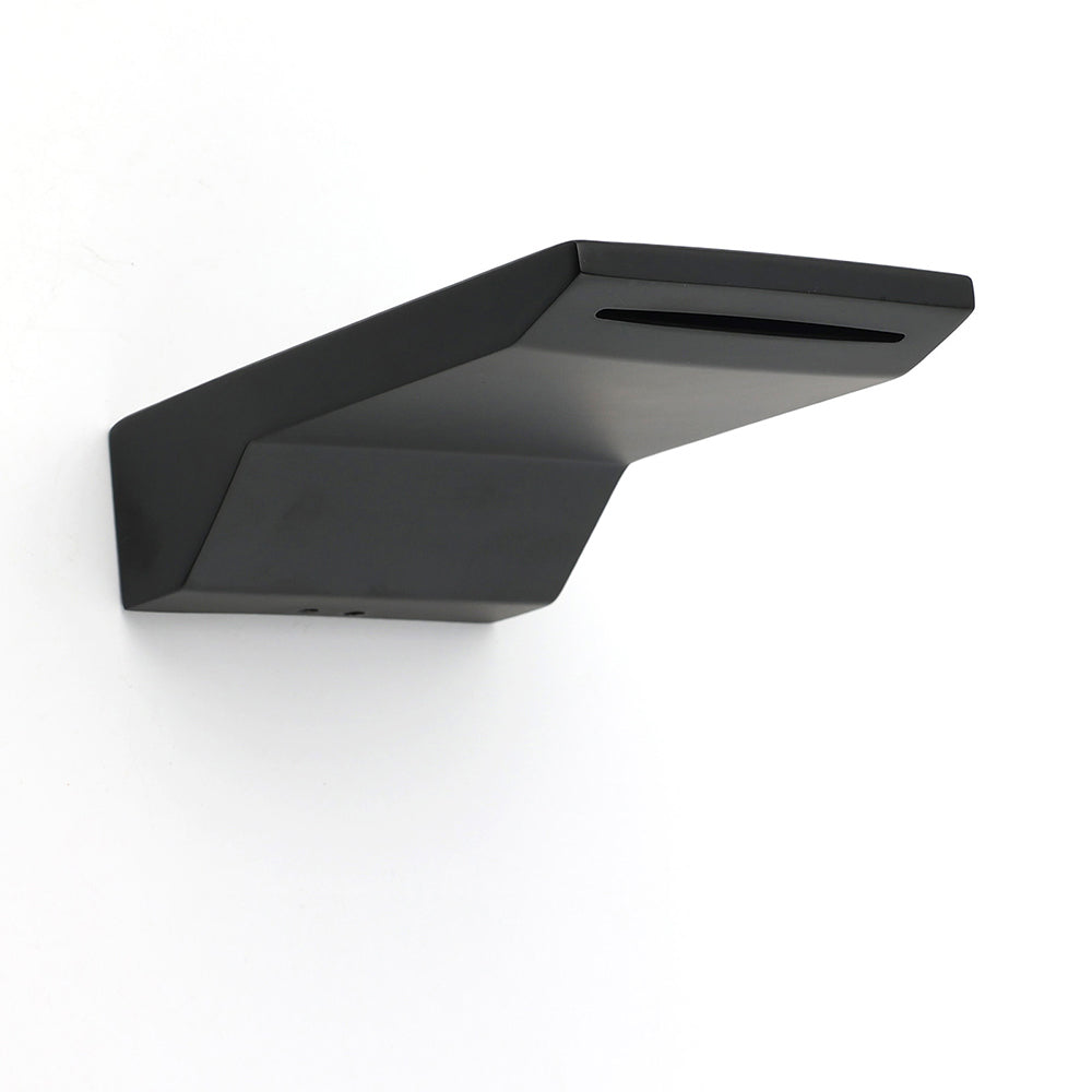Bathroom Matt Black Square Bathtub Waterfall Filler Outlet 1/2" End Wall Spout