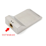 Shower Heads & Screens: Brushed Nickel Square Cubic Shower Bathtub Waterfall Outlet Wall Mounted Spout