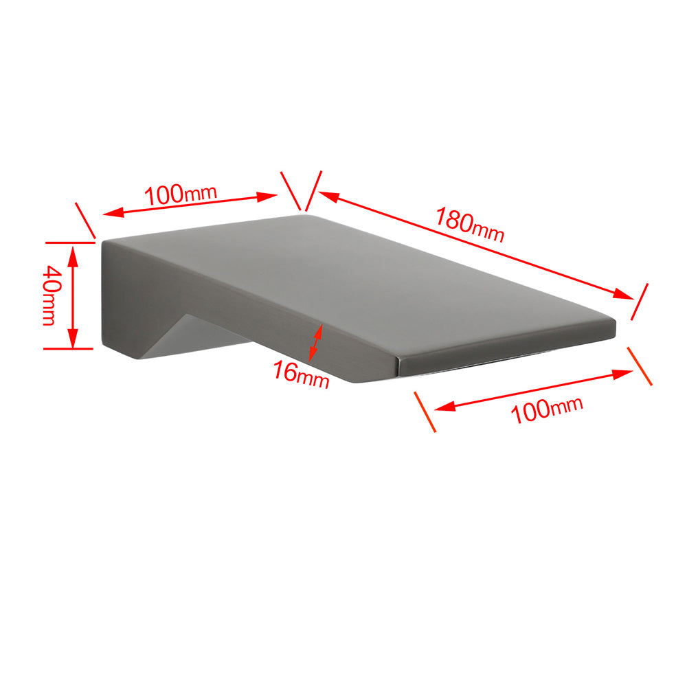 Shower Heads & Screens: Gun Metal Grey Square Stainless Steel Bathtub Flat Spout Waterfall Filler Outlet