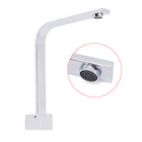 Square Chrome Gooseneck Arm Wall Mounted Swivel Bathtub Spout Faucet Outlet Set