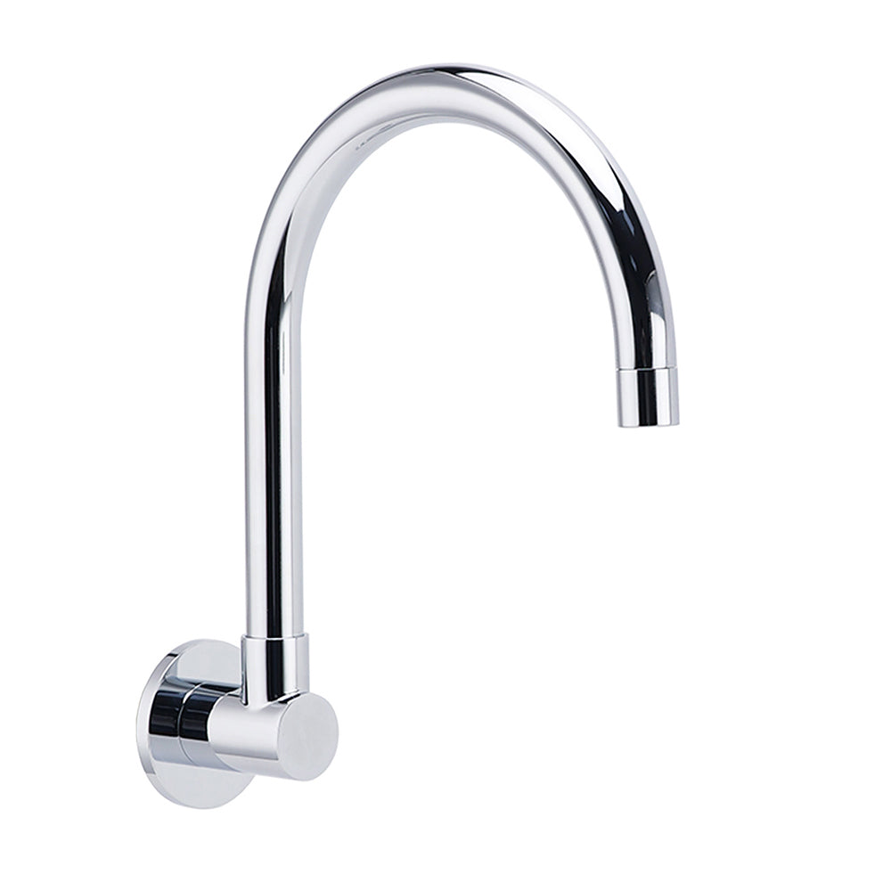 Shower Heads & Screens: Chrome Round Gooseneck Arm Faucet Water Outlet Wall Mounted Swivel Bathtub Spout