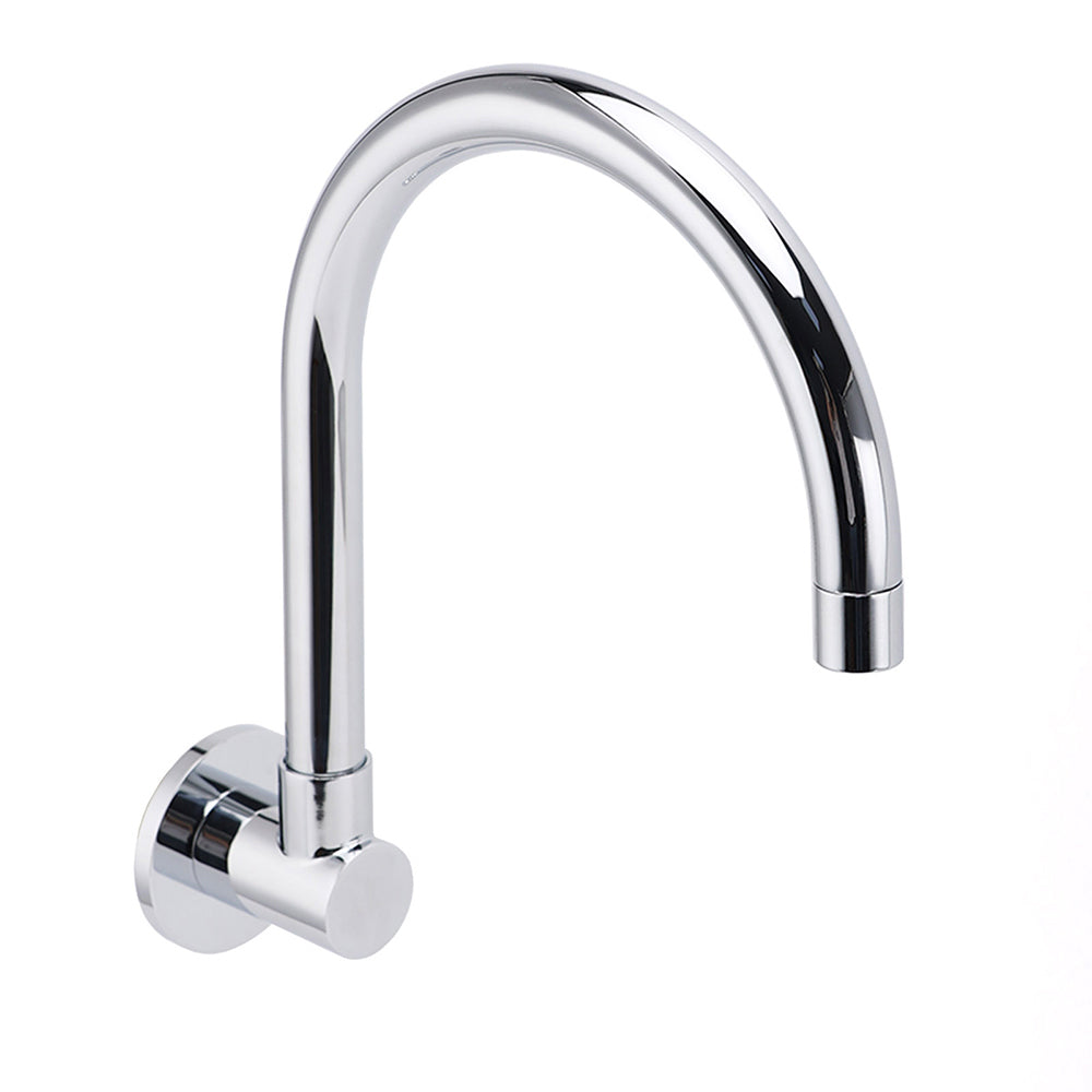 Shower Heads & Screens: Chrome Round Gooseneck Arm Faucet Water Outlet Wall Mounted Swivel Bathtub Spout