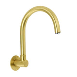 Shower Heads & Screens: Brushed Gold Bath Tub Filler Round Gooseneck Arm Faucet Water Outlet Wall Spout