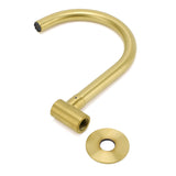 Shower Heads & Screens: Brushed Gold Bath Tub Filler Round Gooseneck Arm Faucet Water Outlet Wall Spout