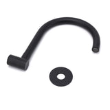 Shower Heads & Screens: Matt Black Round Gooseneck Arm Faucet Outlet Wall Mounted Bath Tub Filler Spout