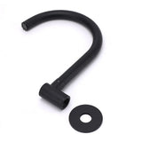 Shower Heads & Screens: Matt Black Round Gooseneck Arm Faucet Outlet Wall Mounted Bath Tub Filler Spout