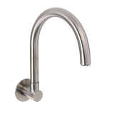 Shower Heads & Screens: Brushed Nickel Round Gooseneck Arm Faucet Water Outlet Wall Mount Bathtub Spout