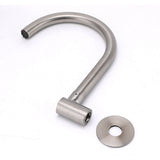 Shower Heads & Screens: Brushed Nickel Round Gooseneck Arm Faucet Water Outlet Wall Mount Bathtub Spout