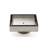 Shower Heads & Screens: Stainless Steel 100mm Square Tile Insert Shower Grate Floor Drain 50mm Outlet