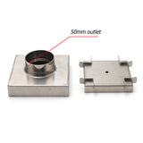 Shower Heads & Screens: Stainless Steel 100mm Square Tile Insert Shower Grate Floor Drain 50mm Outlet