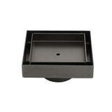 Shower Heads & Screens: Gun Metal 100mm Square Tile Insert Floor Drain Small Shower Grate 50mm Waste Set