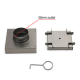 Shower Heads & Screens: Gun Metal 100mm Square Tile Insert Floor Drain Small Shower Grate 50mm Waste Set