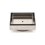Shower Heads & Screens: WaterMark Brushed 100mm Square Tile Insert Shower Grate Floor Drain 80mm Waste