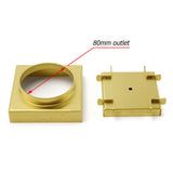 Shower Heads & Screens: Brushed Gold 100x100mm Tile Insert Floor Drain Square Shower Grate 80mm Waste