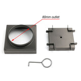 Shower Heads & Screens: Gun Metal 100x100mm Square Tile Insert Floor Drain Small Shower Grate 80mm Waste