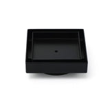 Shower Heads & Screens: Matt Black Square 100x100mm Tile Insert Floor Drain Shower Grate 80mm Outlet Waste