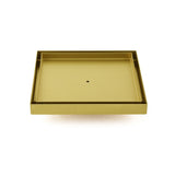 Shower Heads & Screens: Brushed Gold Large 200mm Tile Insert Floor Drain Shower Grate 50mm Waste Outet