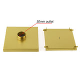 Shower Heads & Screens: Brushed Gold Large 200mm Tile Insert Floor Drain Shower Grate 50mm Waste Outet
