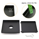 Shower Heads & Screens: Matt Black Bathroom Big 200mm Tile Insert Floor Drain Shower Grate 50mm Outlet