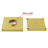 Shower Heads & Screens: Brushed Gold Large 200mm Tile Insert Bathroom Floor Drain Grate 80mm Waste Outet
