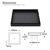 Shower Heads & Screens: Watermark Matt Black Large 200mm Tile Insert Floor Drain Shower Grate 80mm Waste