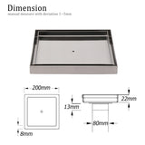 Shower Heads & Screens: Bathroom Large Square 200x200mm Tile Insert Floor Drain Shower Grate 80mm Waste