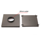 Shower Heads & Screens: Gun Metal Large Square 200x200mm Tile Insert Floor Drain Shower Grate 80mm Waste