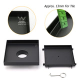 Shower Heads & Screens: Matt Black 150x150mm Tile Insert Floor Drain Shower Grate 50mm Outlet Watermark
