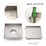 Shower Heads & Screens: 150x150mm Square Tile Insert Floor Drain Stainless Steel Shower Grate 50mm Waste
