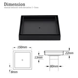 Shower Heads & Screens: Watermark Black 150x150mm Tile Insert Floor Drain Shower Grate 80mm Waste Outlet