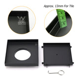 Shower Heads & Screens: Watermark Black 150x150mm Tile Insert Floor Drain Shower Grate 80mm Waste Outlet