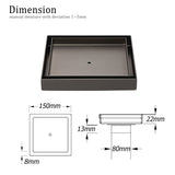 Shower Heads & Screens: Bathroom Gun Metal 150mm Tile Insert Floor Drain Shower Grate 80mm Waste Outlet