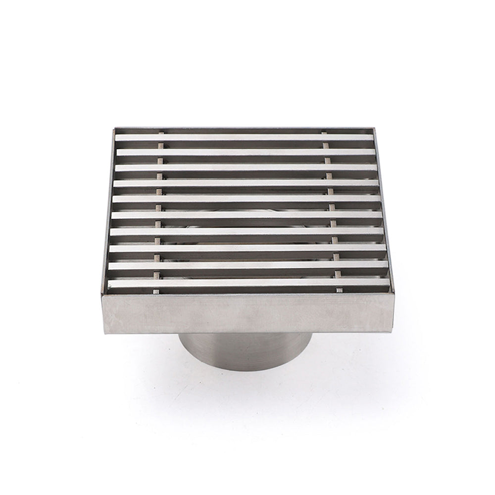Shower Heads & Screens: Bathroom SUS 100mm Square Strip Fence Sword Shower Grate Floor Drain 50mm Outlet