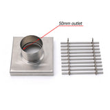 Shower Heads & Screens: Bathroom SUS 100mm Square Strip Fence Sword Shower Grate Floor Drain 50mm Outlet