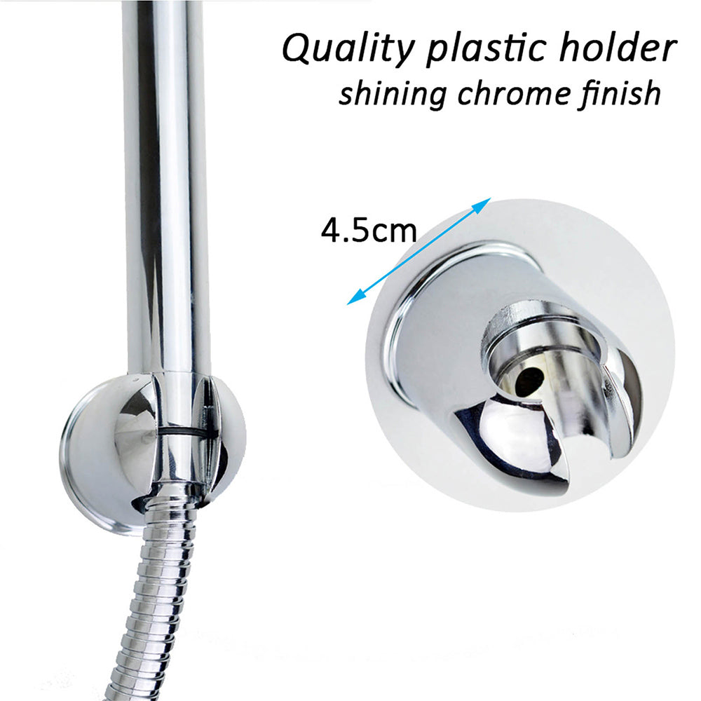 Round ABS Plastic Chrome Wall Hang Bracket Holder For Hand Held Shower Head Hose