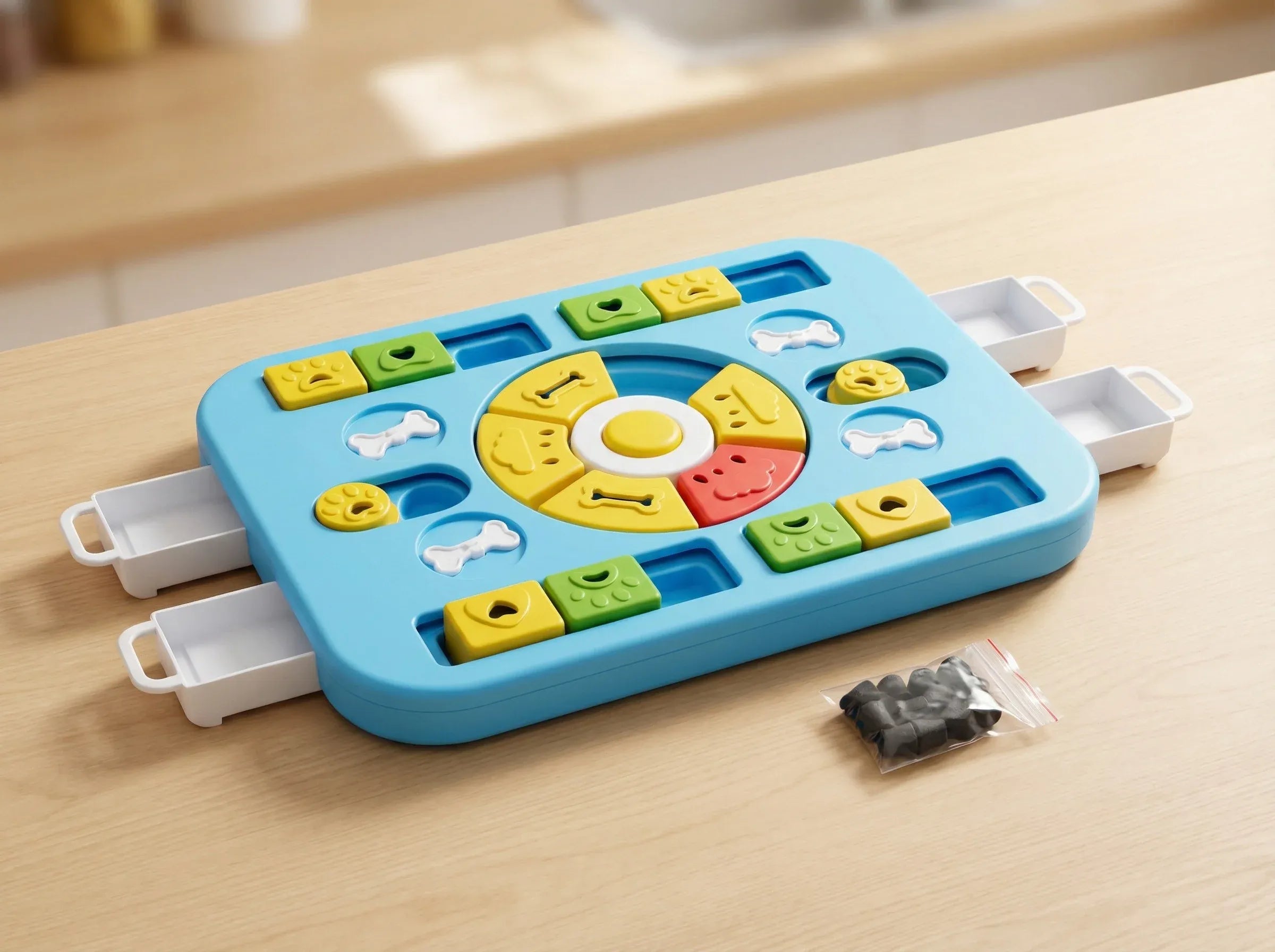 Interactive Dog Puzzle Toy – Slow Feeder & Treat Dispenser-Blue