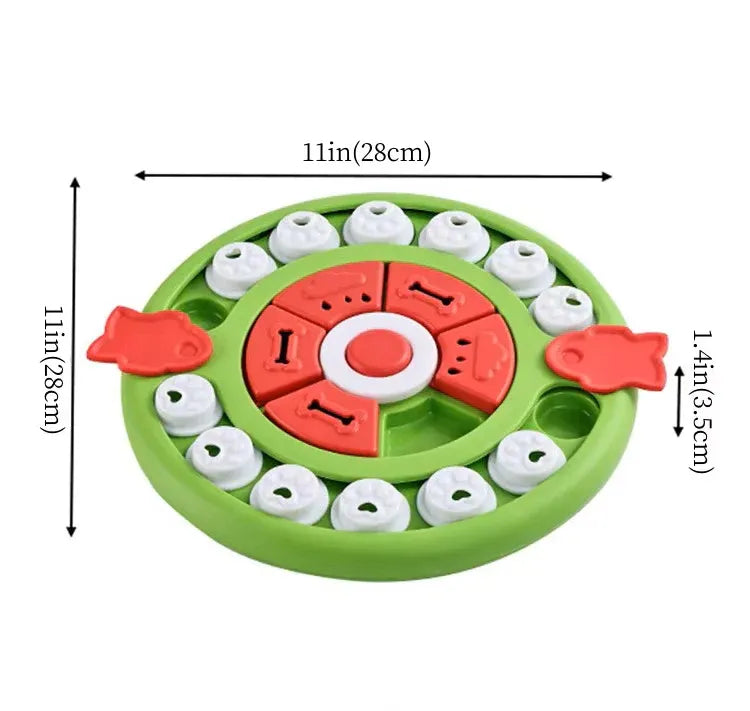 Pizza Puzzle Treat Toy for Dogs & Cats – Interactive Slow Feeder