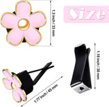 6 Pcs Daisy Flower Air Vent Clip Accessories Air Conditioning Outlet Clip Car Air Freshener Dashboard Accessories Charm Car Inter Decor(3 cm, 3.3 cm,Pink)