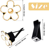 6 Pcs Daisy Flower Air Vent Clip Accessories Air Conditioning Outlet Clip Car Air Freshener Dashboard Accessories Charm Car Inter Decor(3 cm, 3.3 cm,White)