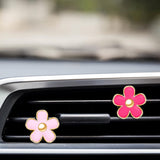 6 Pcs Daisy Flower Air Vent Clip Accessories Air Conditioning Outlet Clip Car Air Freshener Dashboard Accessories Charm Car Inter Decor(3 cm, 3.3 cm,Red, Pink, Black)
