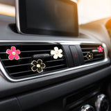 6 Pcs Daisy Flower Air Vent Clip Accessories Air Conditioning Outlet Clip Car Air Freshener Dashboard Accessories Charm Car Inter Decor(3 cm, 3.3 cm,Red, White, Black)