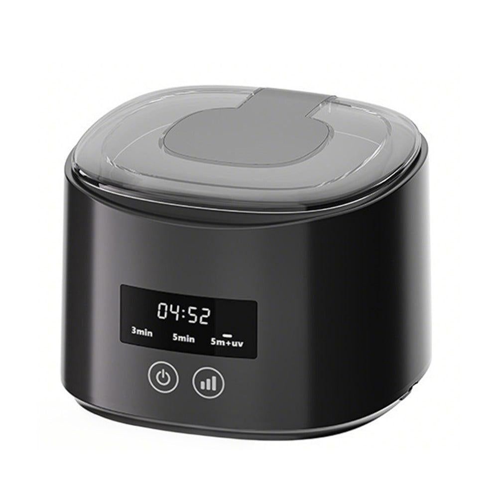 Ultrasonic Retainer Cleaner Dental Cleaning Machine Black